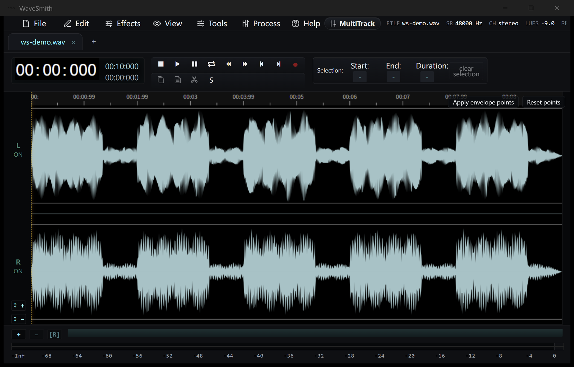 Windows での WaveSmith と Audacity